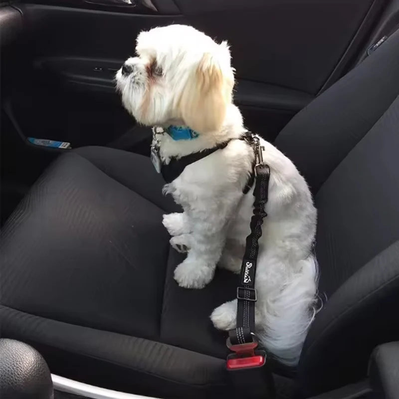 Dog Safety Leash Pet Car Seat Belt Dog Traction Seat Belt Buffer Elastic Safety Rope Traction Leash Dog Traction Leash